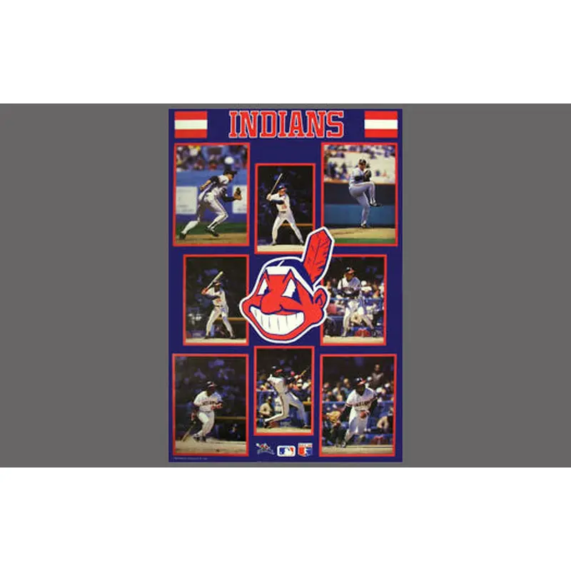 Cleveland Indians 1987 8-Player Team Action Poster - Starline 1987