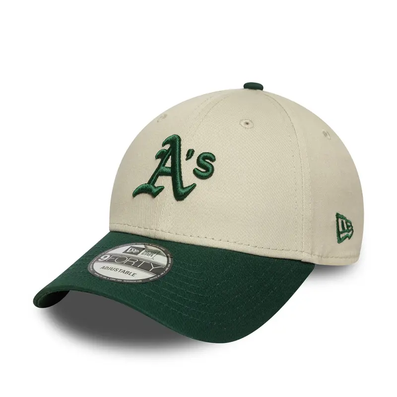 New Era - 9FORTY - Colour Block - Oakland Athletics - Chrome/Green