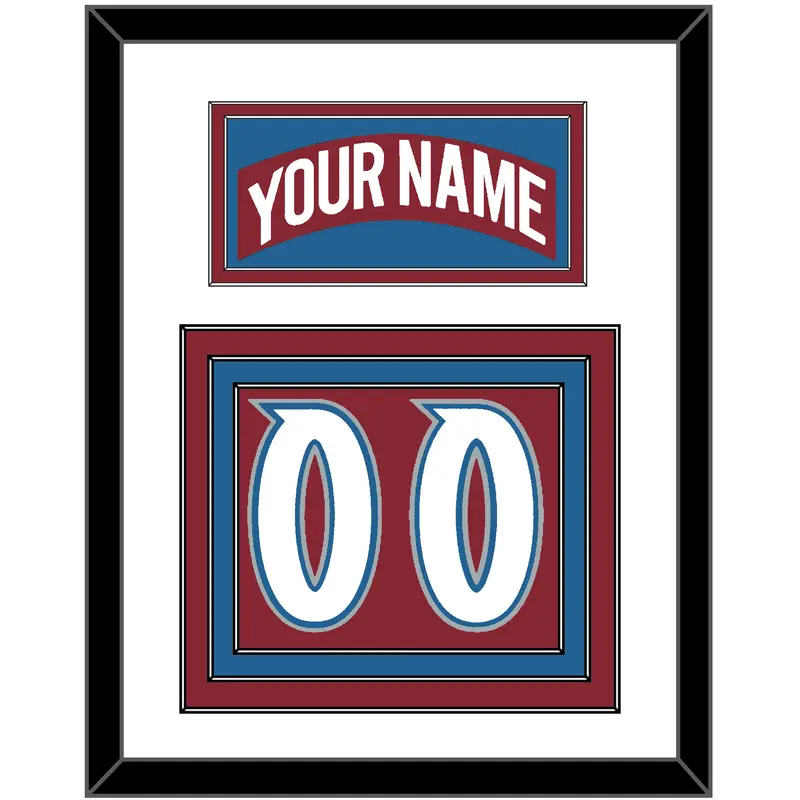 Colorado Nameplate & Number (Back) - Road Burgundy (1995-1996) - Triple Mat 1