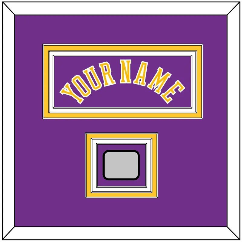Los Angeles Name & Champions Patch - Road Purple (1978-1997) - Triple Mat 2