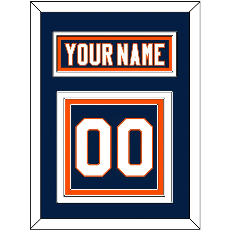 New York Nameplate & Number (Back) - Home Blue (2007-2010) - Triple Mat 2