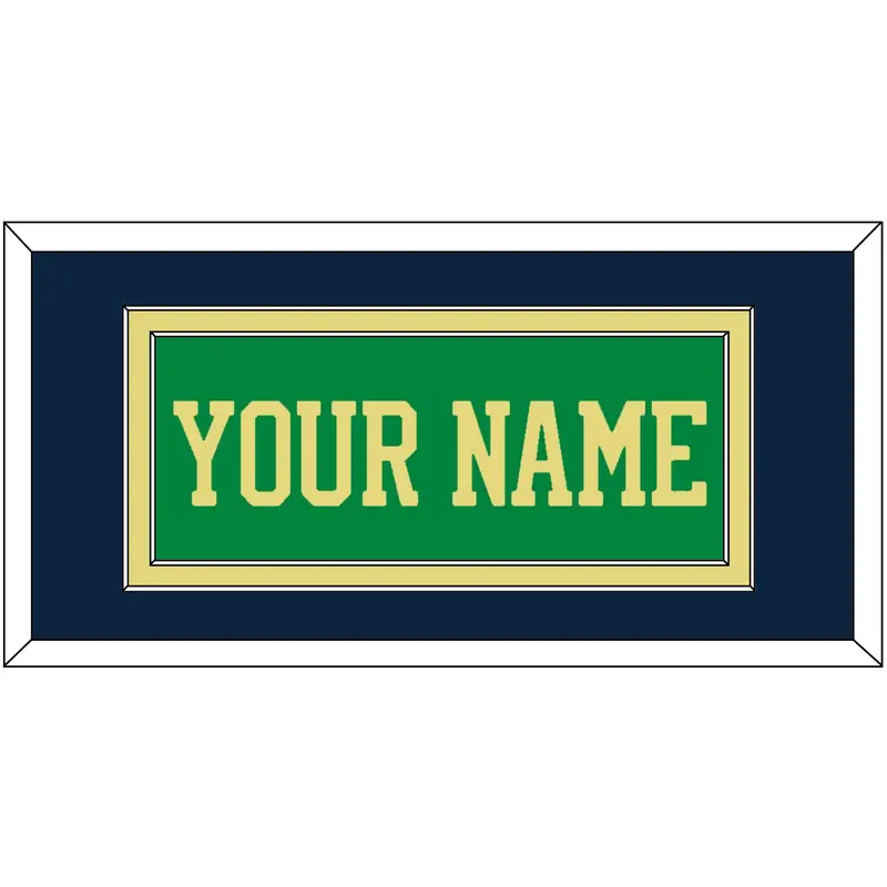 Notre Dame Basketball Name - Alternate Green (2016-2017) - Double Mat 3