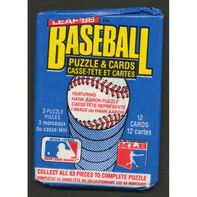 1986 Donruss Leaf Baseball Unopened Wax Pack