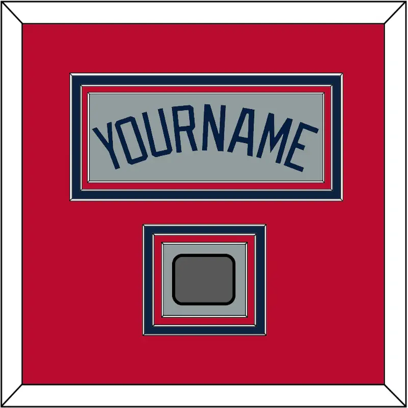 Atlanta Name & World Series Jersey Patch - Road Gray - Triple Mat 2