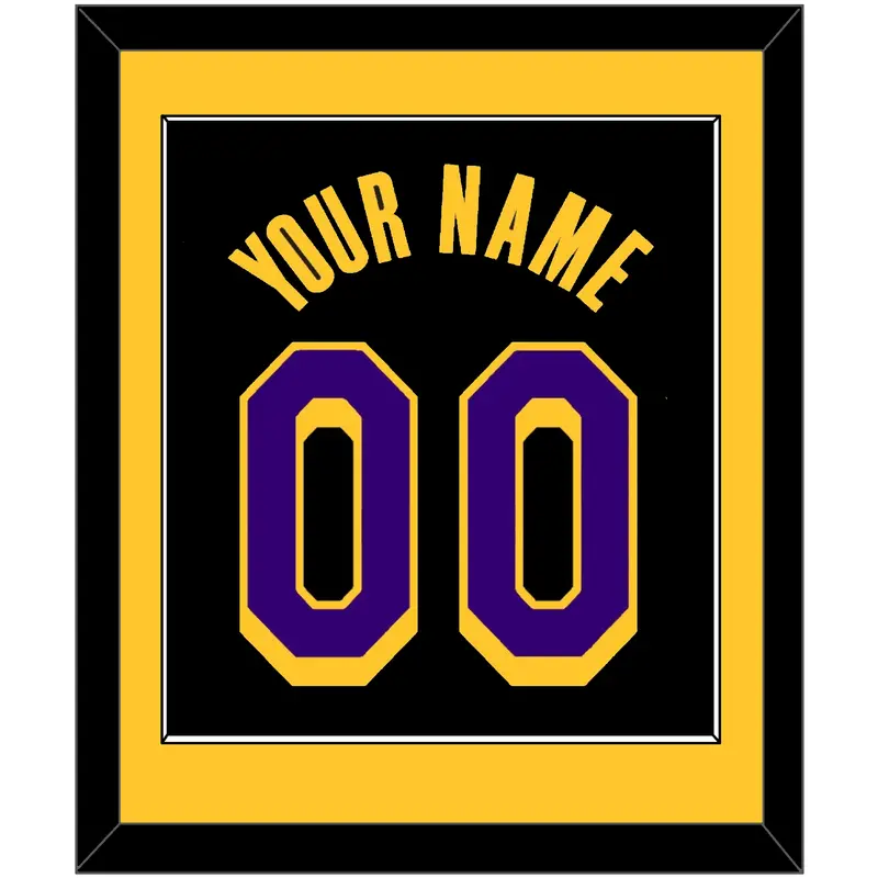 Los Angeles Name & Number - Black Earned (2020-2021) - Single Mat 2