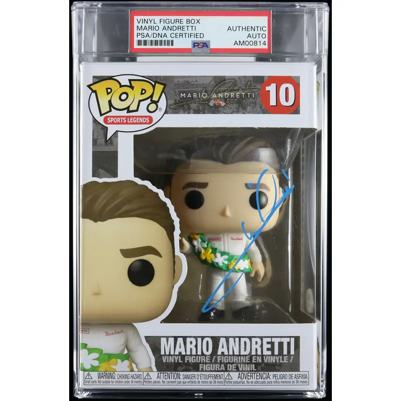 Mario Andretti Signed Funko Pop PSA/DNA Autographed Nascar Racing