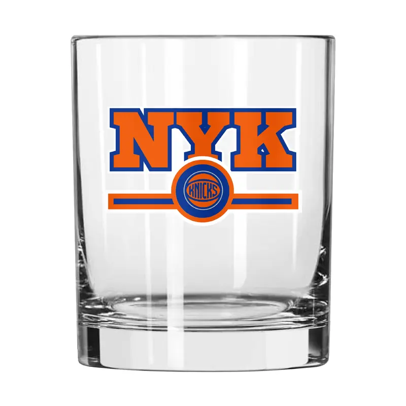 New York Knicks 14oz Letterman Rocks Glass