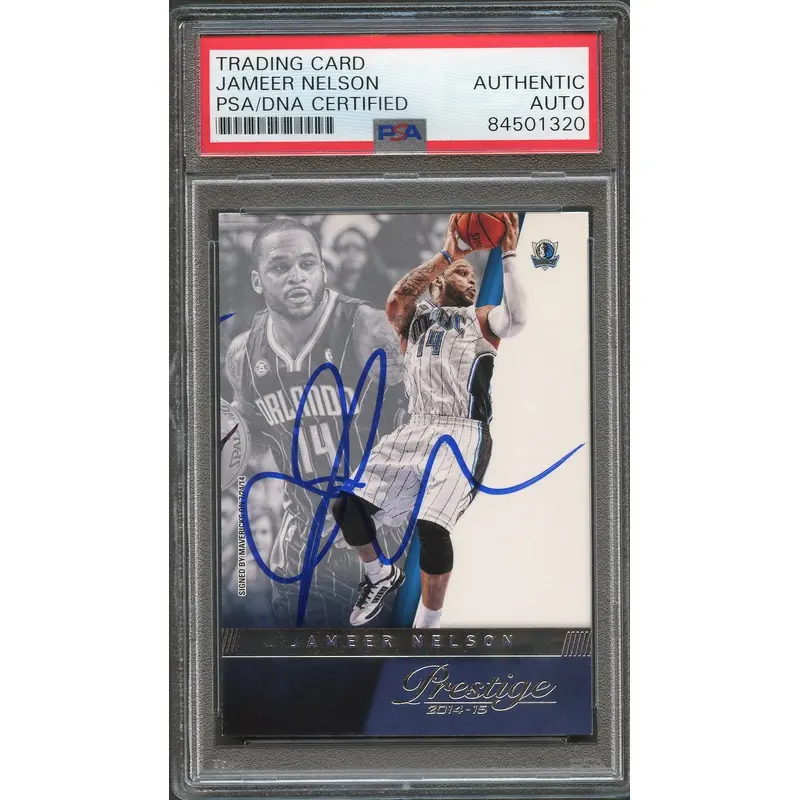 2014-15 Panini Prestige #12 Jameer Nelson Signed Card AUTO PSA Slabbed Magic