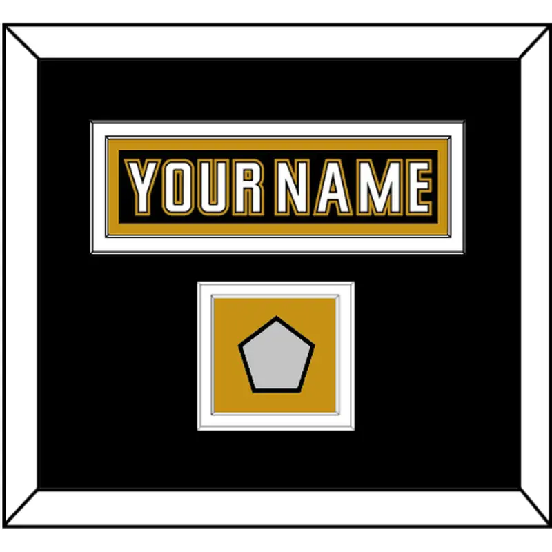 Anaheim Nameplate & Stanley Cup Finals Patch - Home Black (2006-2014) - Double Mat 3