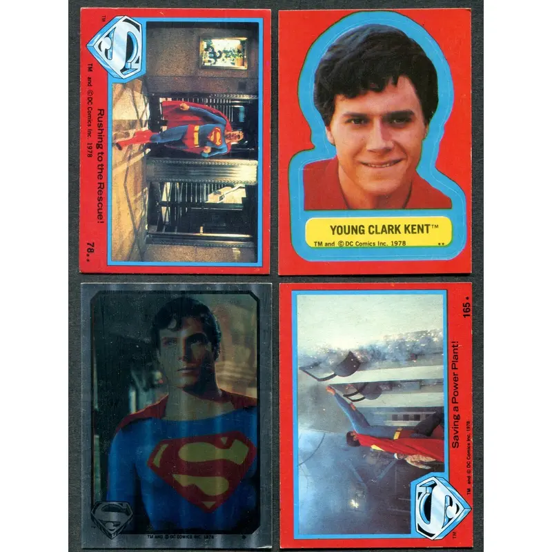 1978 Topps Superman: The Movie Complete Series 2 Set (w/ stickers) (88/10/6) NM