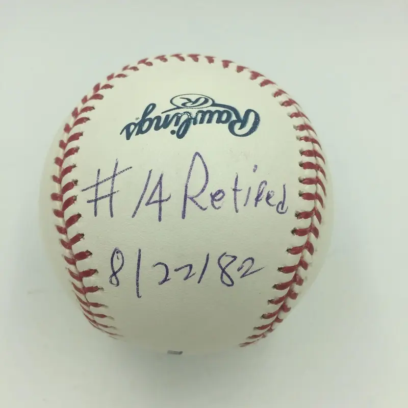 Ernie Banks #14 Jersey Retired 8/22/1982 Signed Heavily Inscribed Baseball JSA