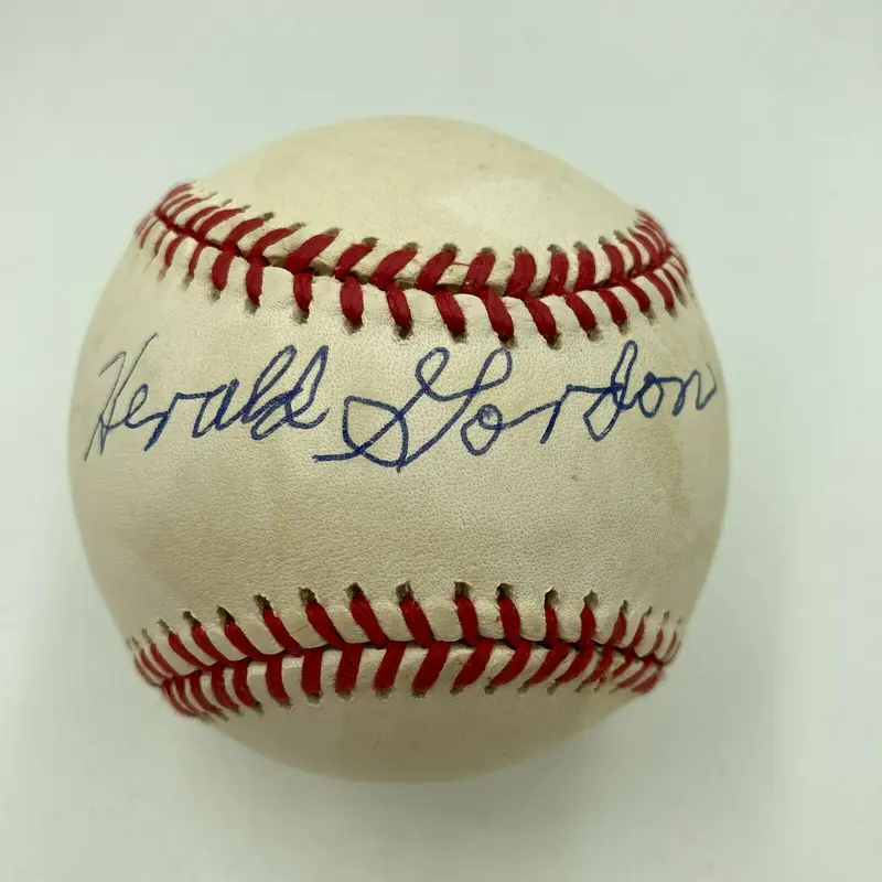 Herald Gordon Negro League Legend Signed Major League Baseball With JSA COA