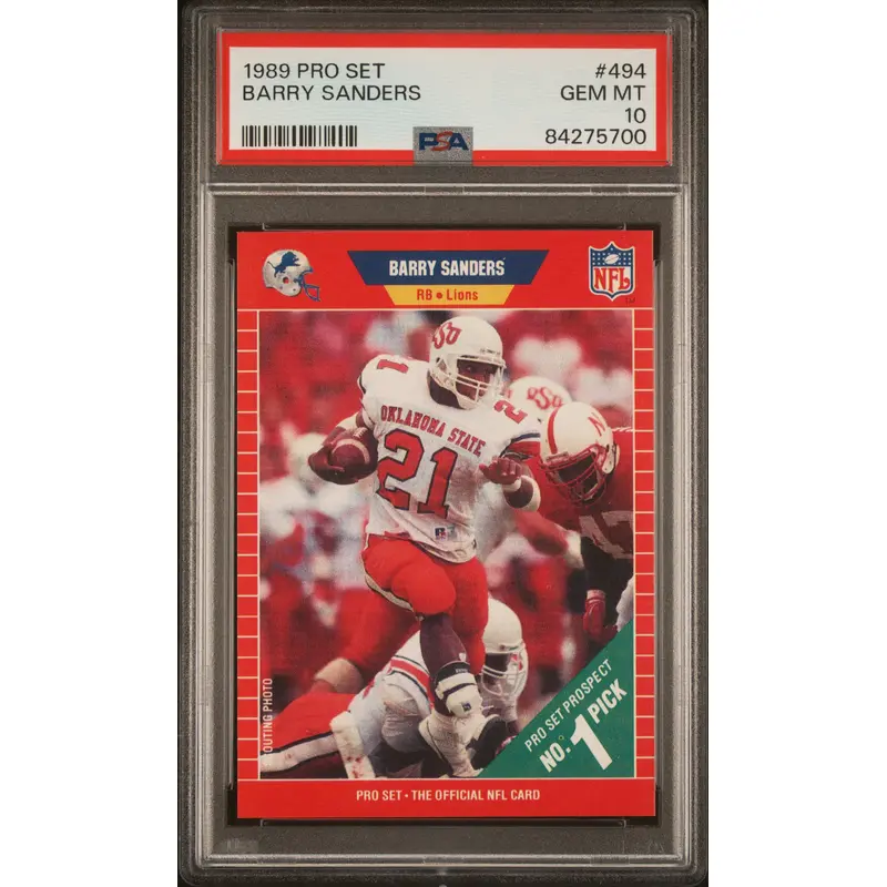 Barry Sanders 1989 Pro Set #494 PSA 10 Gem Mint 5700