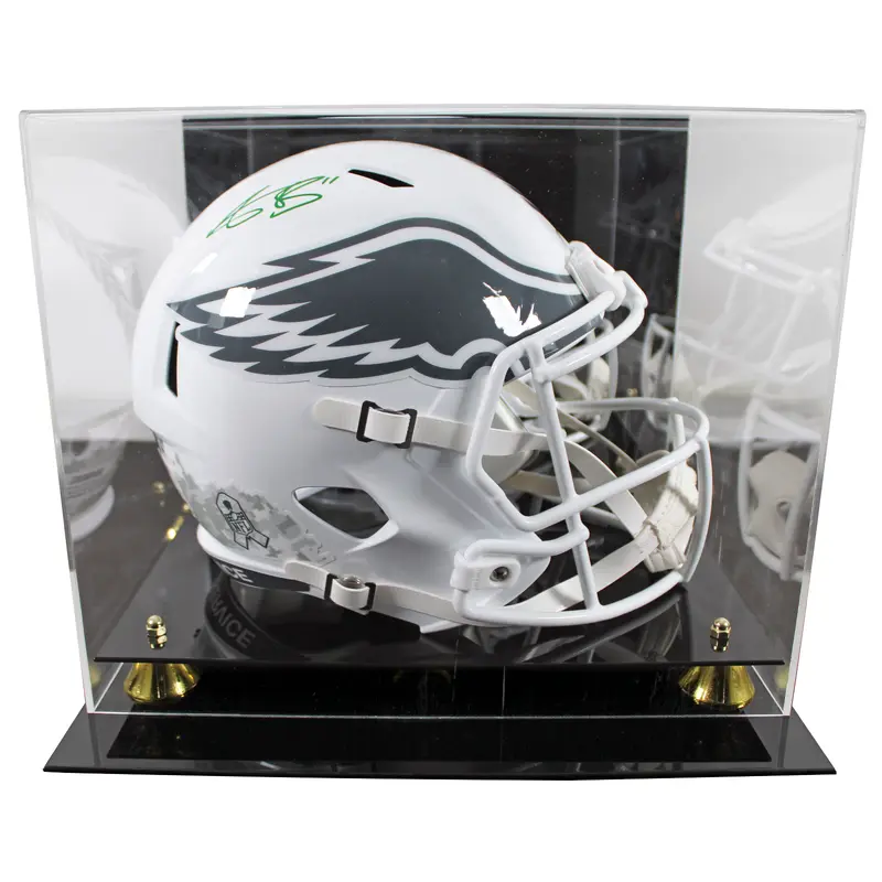 Eagles A.J. Brown Signed STS III Full Size Speed Rep Helmet W/ Case BAS Witness