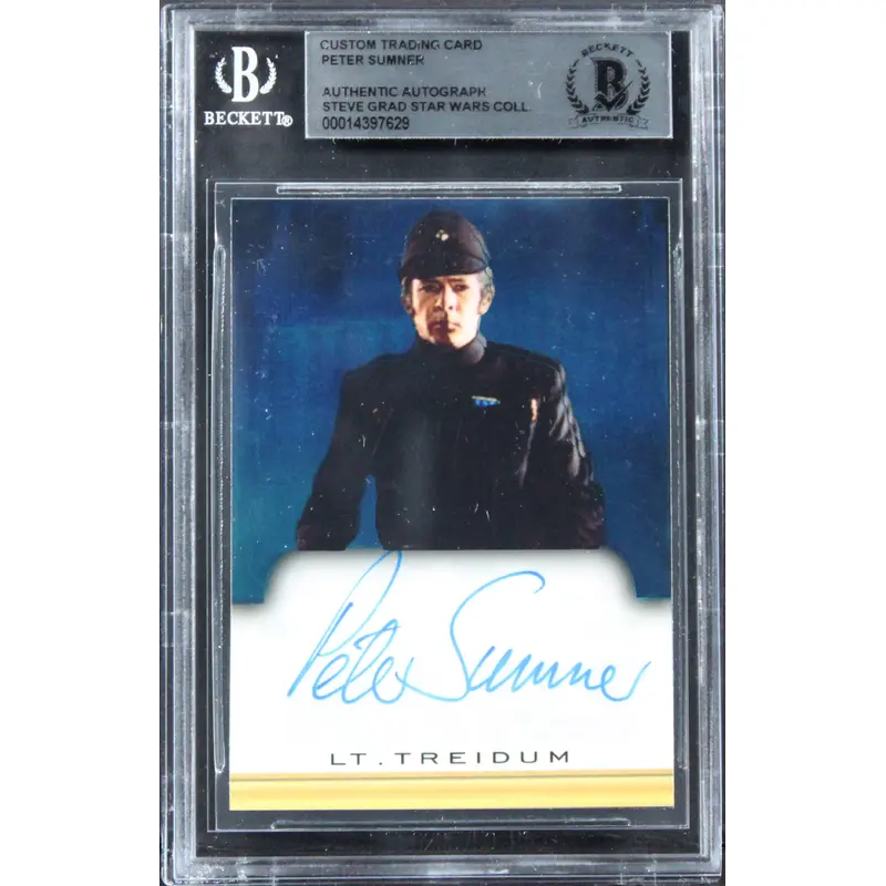 Peter Sumner Star Wars Authentic Signed Custom Trading Card BAS Slabbed