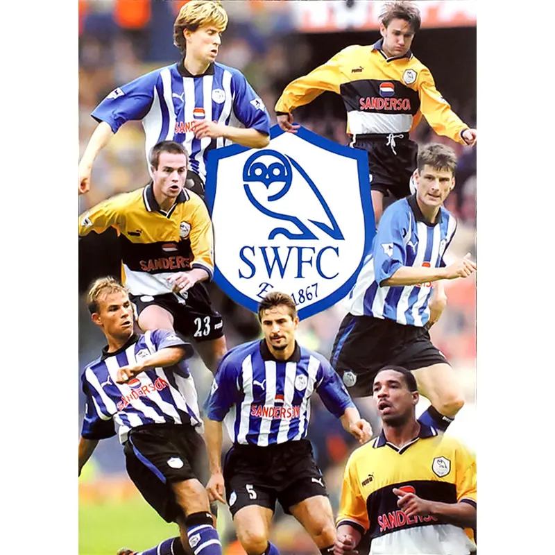 Sheffield Wednesday FC Owls 2000 7-Player Action Poster - UK Posters