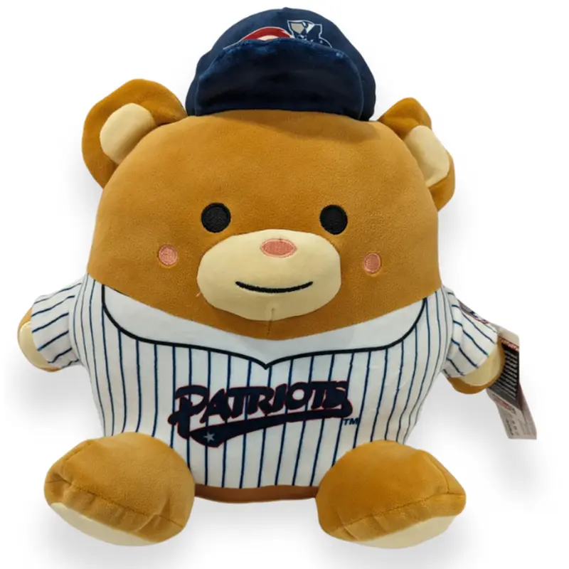Somerset Patriots 12" Large Seated Mascot Squishy Plush Bear Doll