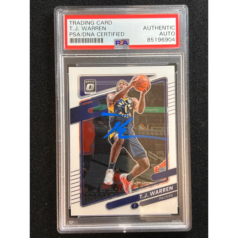 2021-22 Panini Donruss #44 TJ WARREN Signed card AUTO PSA Slabbed Pacers