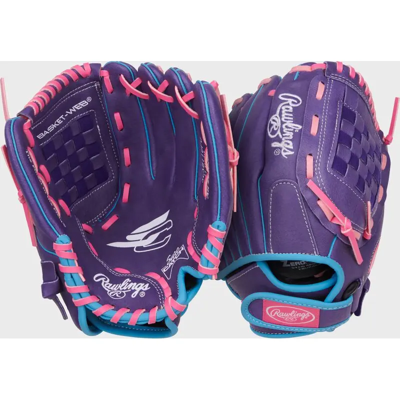 New Rawlings YOUTH Sure Catch 11" Glove - RHT - Purple/Pink