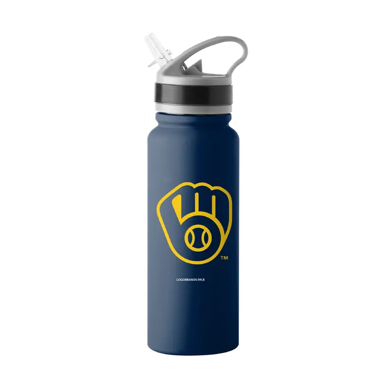 Milwaukee Brewers 25oz Logo SingleWall FlipTop Bottle