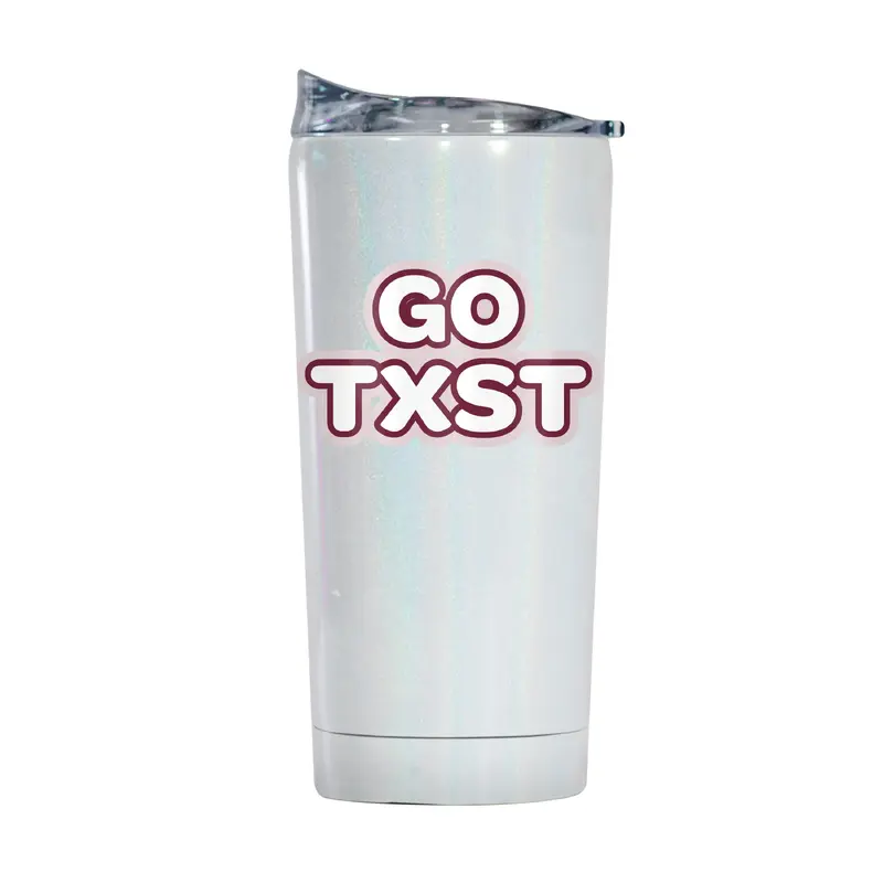 Texas State 20oz Bubble Iridescent Tumbler