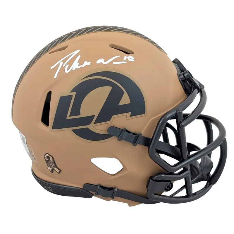 Rams Puka Nacua Authentic Signed Salute To Service II Speed Mini Helmet Fanatics