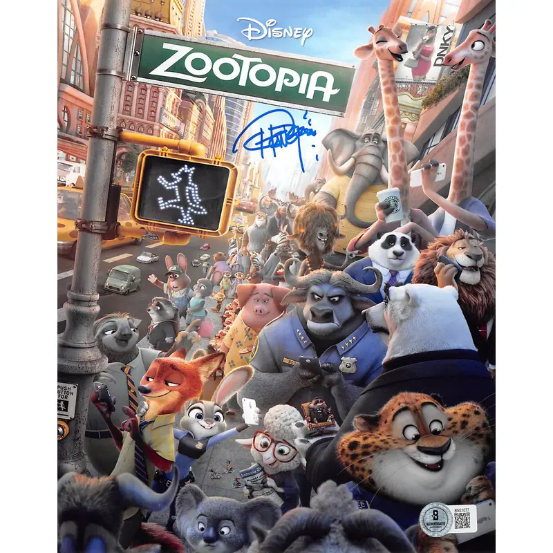 Tommy Chong Zootopia Authentic Signed 8x10 Vertical Photo w/ Blue Sig BAS 8
