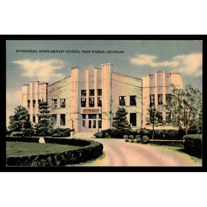 Vintage Howe Military School Gymnasium Postcard