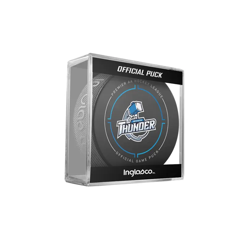 ECHL Wichita Thunder Official Game Hockey Puck In Cube