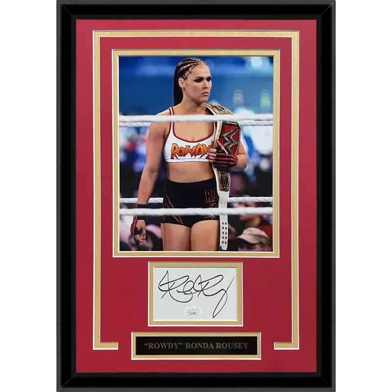 Ronda Rousey Autographed WWE Wrestling 8x10 Photo "Signature Series" Frame - JSA