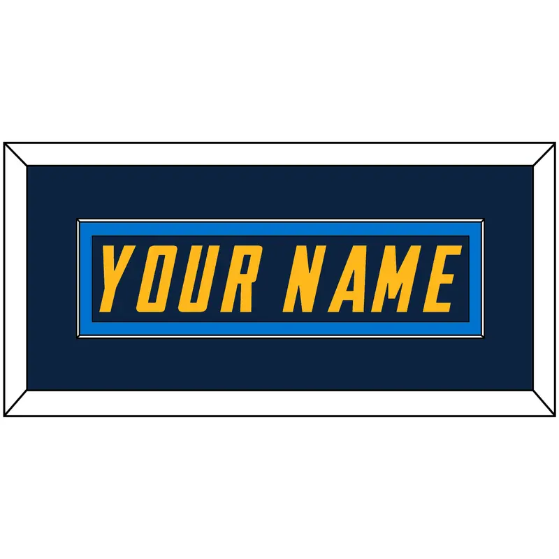 Los Angeles Nameplate - Alternate Navy Blue - Single Mat 4