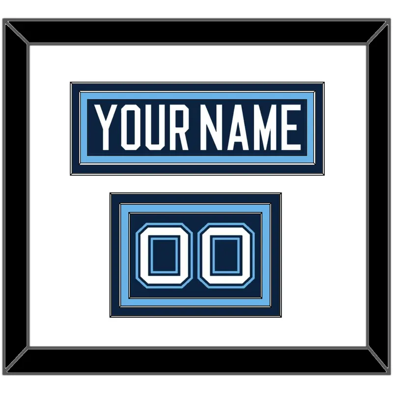 Maine Hockey Nameplate & Number (Shoulder) - Road Navy Blue (1994-2008) - Triple Mat 1