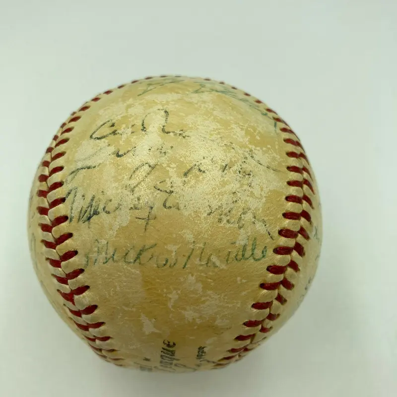 1955 All Star Game Team Signed Baseball Mickey Mantle Nellie Fox JSA COA