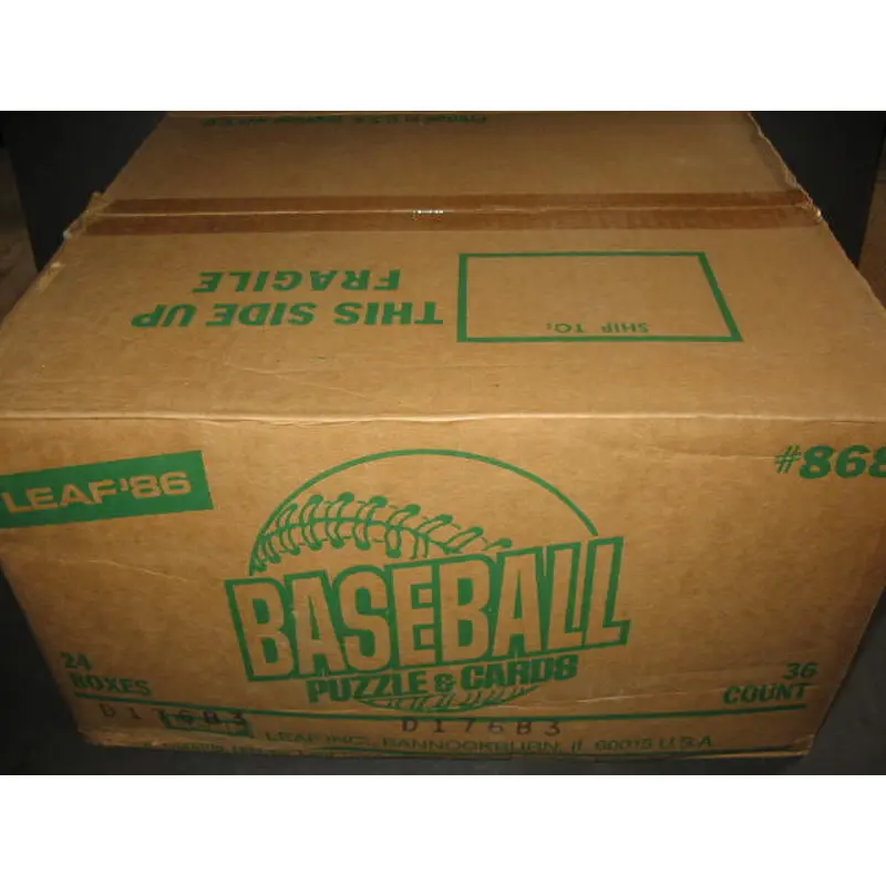 1986 Donruss Leaf Baseball Unopened Wax Case (24 Box) (Authenticate)