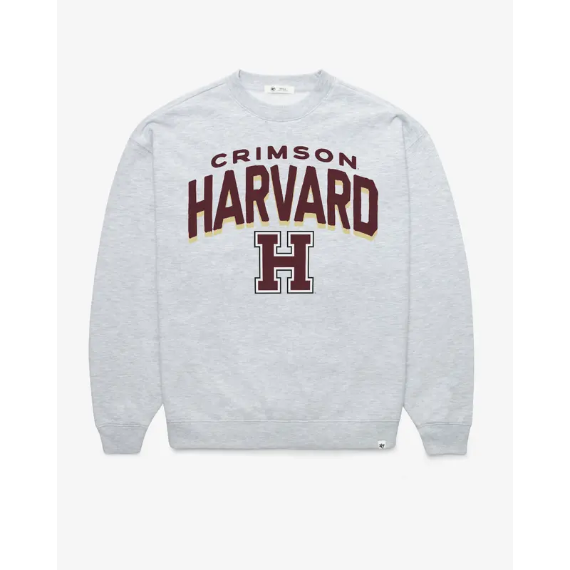 HARVARD CRIMSON CAMPUS ARCH CLOUD '47 OVERSIZED CREW WOMENS