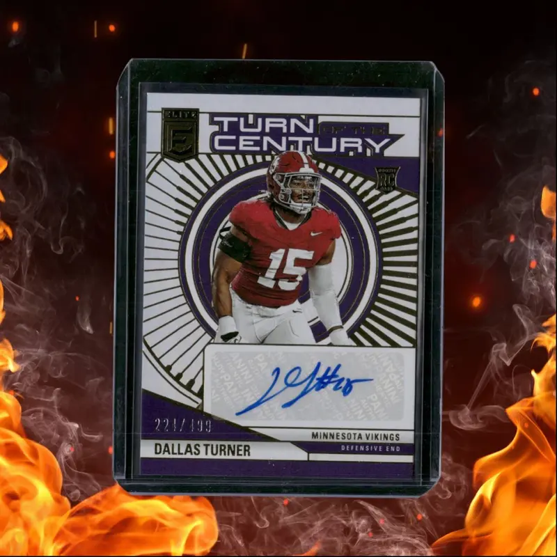 2024 Panini Donruss Elite Dallas Turner Turn of the Century Purple Rookie Auto