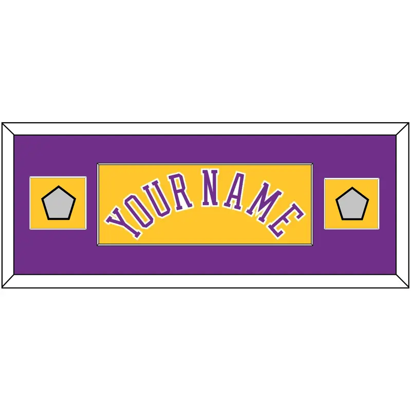 Los Angeles Name & 2 Trophy Patches - Home Yellow (1978-1997) - Single Mat 4