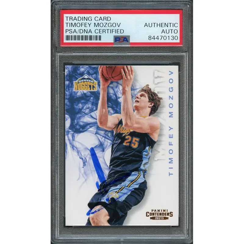 2012-13 Panini Contenders #103 Timofey Mozgov Signed AUTO PSA Slabbed Nuggets