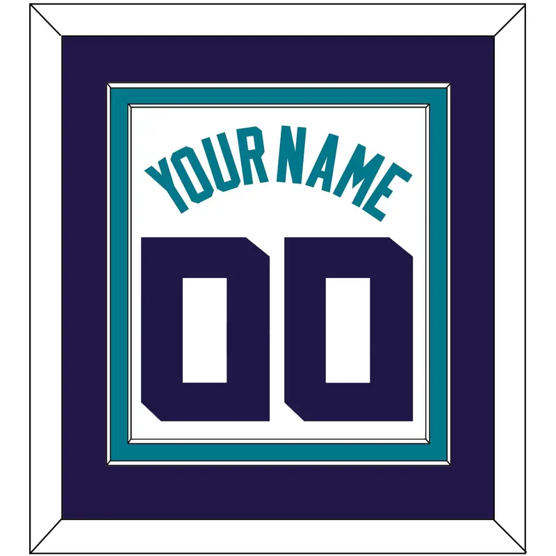 Charlotte Name & Number - White Association (2014-2020) - Double Mat 3