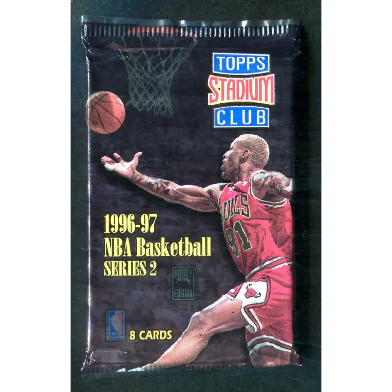 1996/97 Topps Stadium Club Basketball Unopened Series 2 Pack (Hobby) (8)