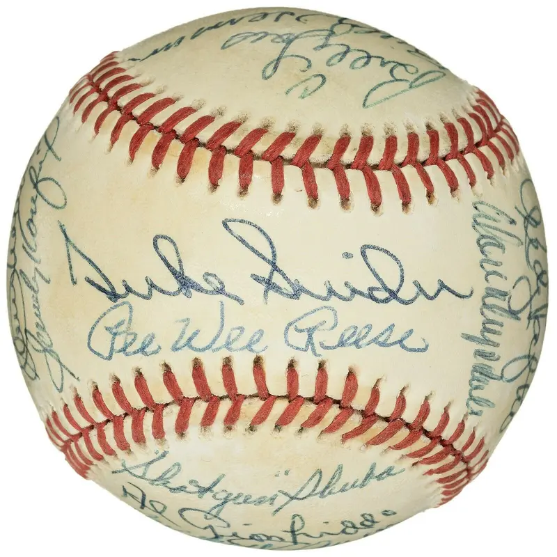 Sandy Koufax Don Drysdale Brooklyn Dodgers Legends Signed Baseball 22 Sigs PSA