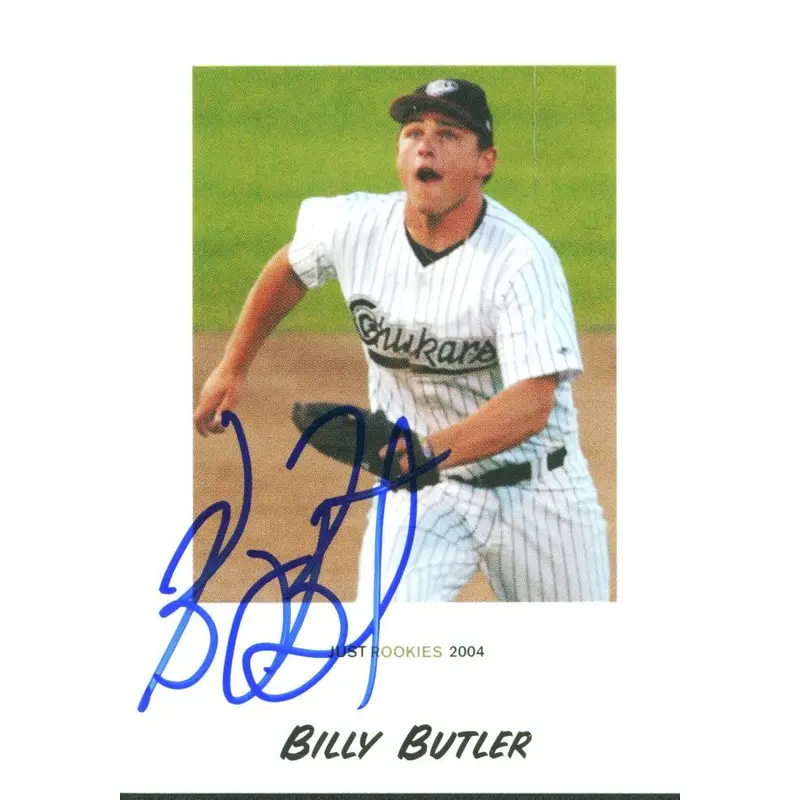Athletics Billy Butler Authentic Signed Card 2004 Just RC #15 Autographed w/ COA