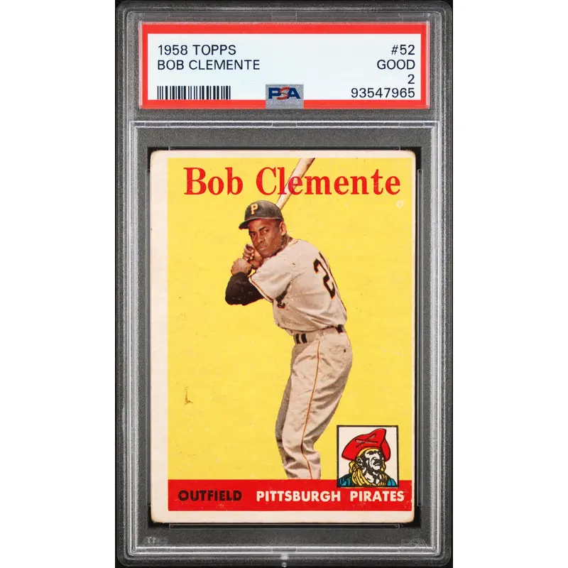 Bob Clemente 1958 Topps #52 PSA 2 Good