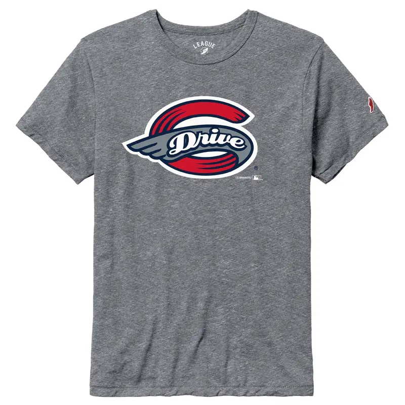Greenville Drive League Victory Gray Primary Logo Tee