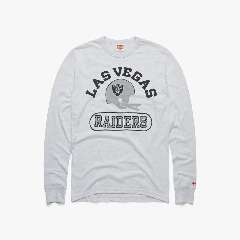 Las Vegas Raiders Throwback Helmet Long Sleeve Tee