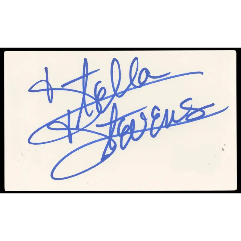 Stella Stevens Girls! Girls! Girls! Authentic Signed 3x5 Index Card BAS #BN33253