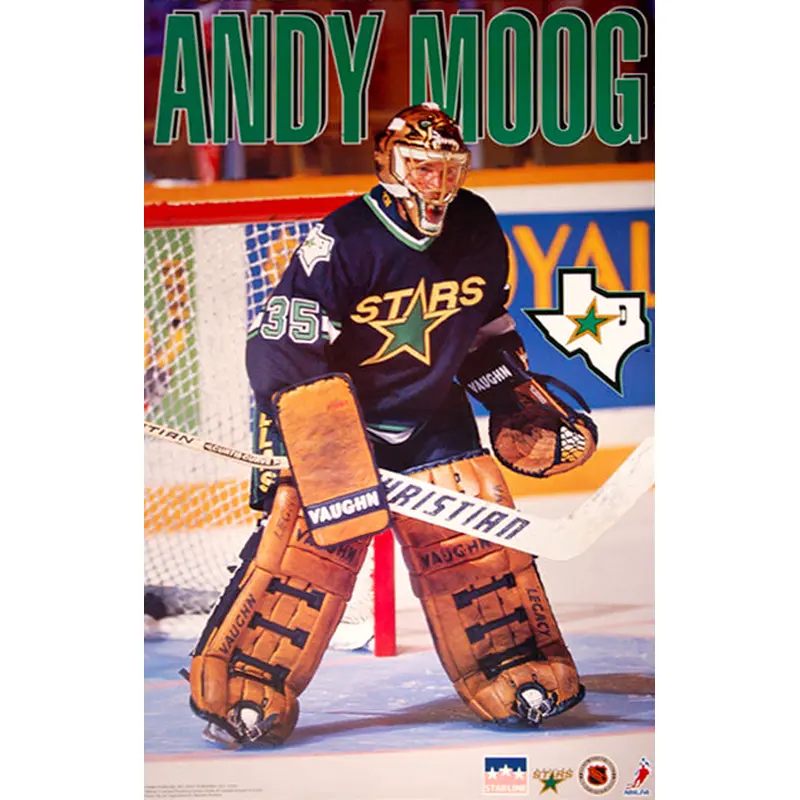 Andy Moog "Lone Star" Dallas Stars NHL Poster - Starline 1994