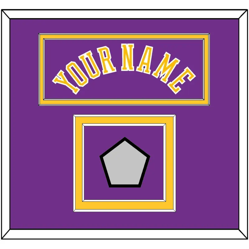 Los Angeles Name & Trophy Patch - Road Purple (1978-1997) - Double Mat 2