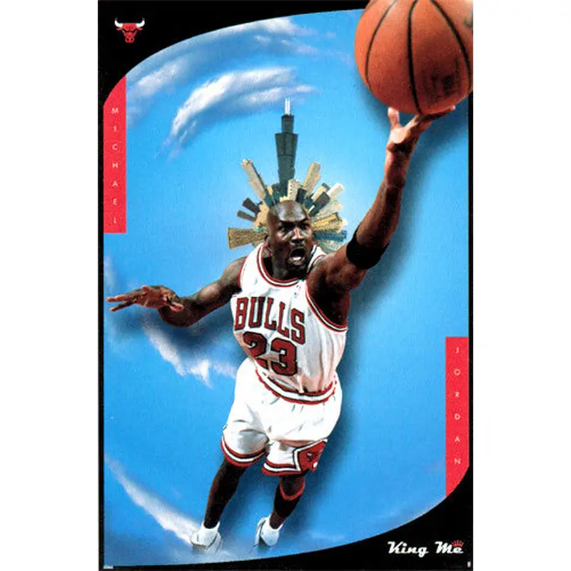 Michael Jordan "King Me" Chicago Bulls NBA Poster - Costacos 1998