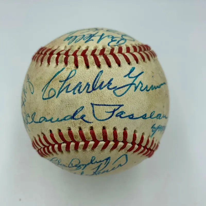 1970's Chicago Cubs Old Timers Day Multi Signed HOF Baseball With PSA DNA COA